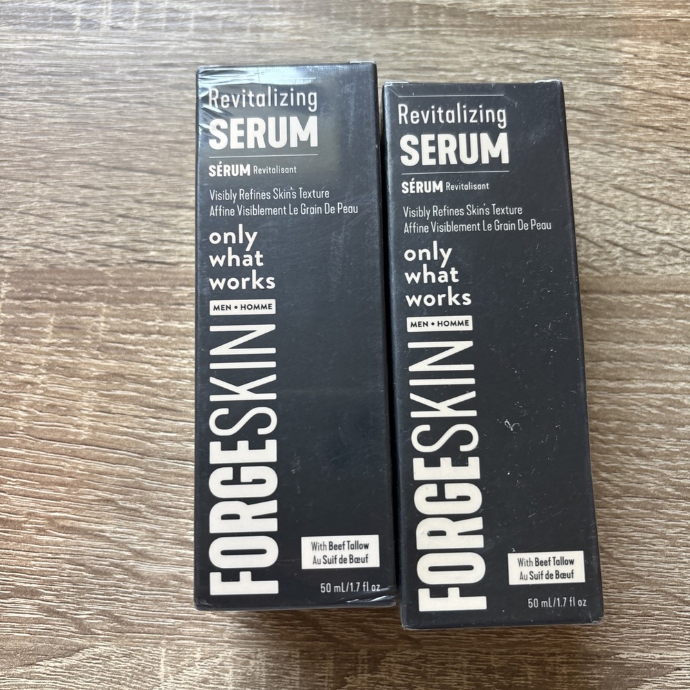 LOT OF 2 FORGE SKIN Revitalizing Serum 50ml With Beef Tallow